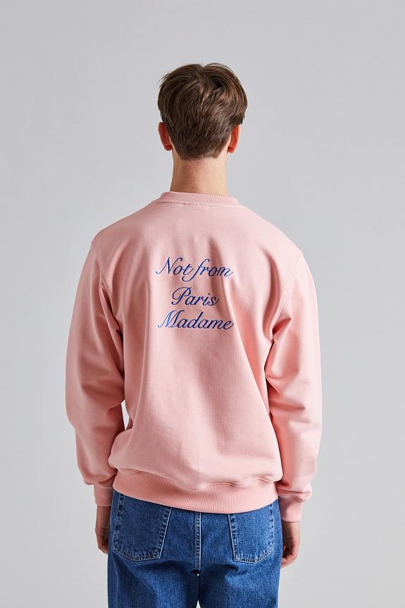 Drôle de Monsieur Le Sweatshirt Slogan Cursive Light Pink-4
